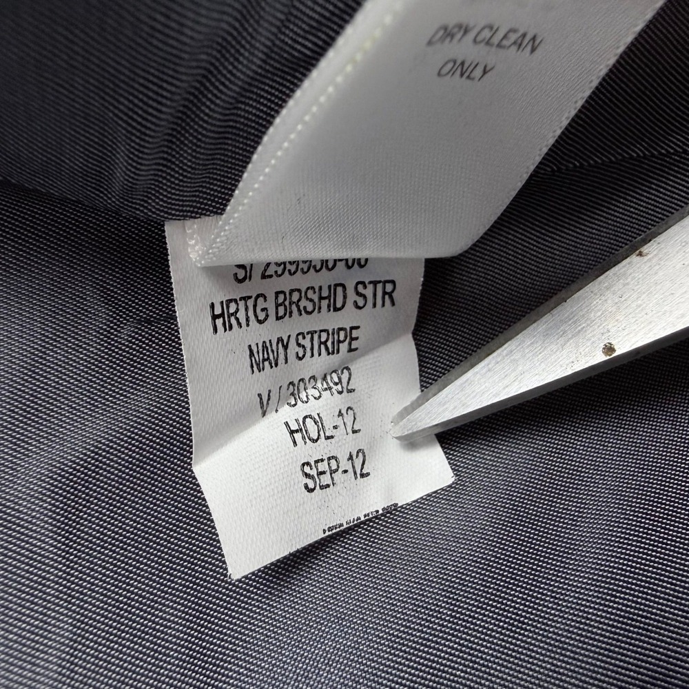 Banana Republic Mens 42R Tailored Fit Navy Pinstripe Cotton Blazer Jacket - Picture 10 of 13